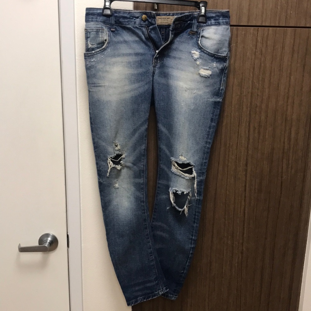 Distressed jeans